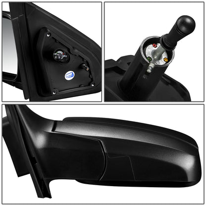 RETROVISOR MIRROR - OEM - 03-09 KIA SORENTO - MANUAL - TEXTURED - BLACK - LEFT