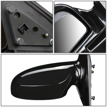 RETROVISOR MIRROR - OEM - 04-09 KIA SPECTRA 2.0L / 05-09 KIA SPECTRA5 - POWERED - HEATED - PAINTABLE - BLACK - LEFT