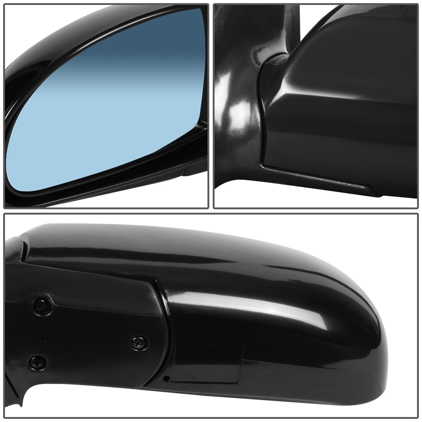 RETROVISOR MIRROR - OEM - 04-09 KIA SPECTRA 2.0L / 05-09 KIA SPECTRA5 - MANUAL - PAINTABLE - BLACK - LEFT