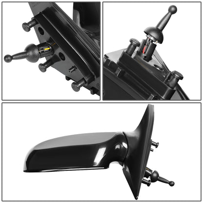 RETROVISOR MIRROR - OEM - 04-09 KIA SPECTRA 2.0L / 05-09 KIA SPECTRA5 - MANUAL - PAINTABLE - BLACK - LEFT