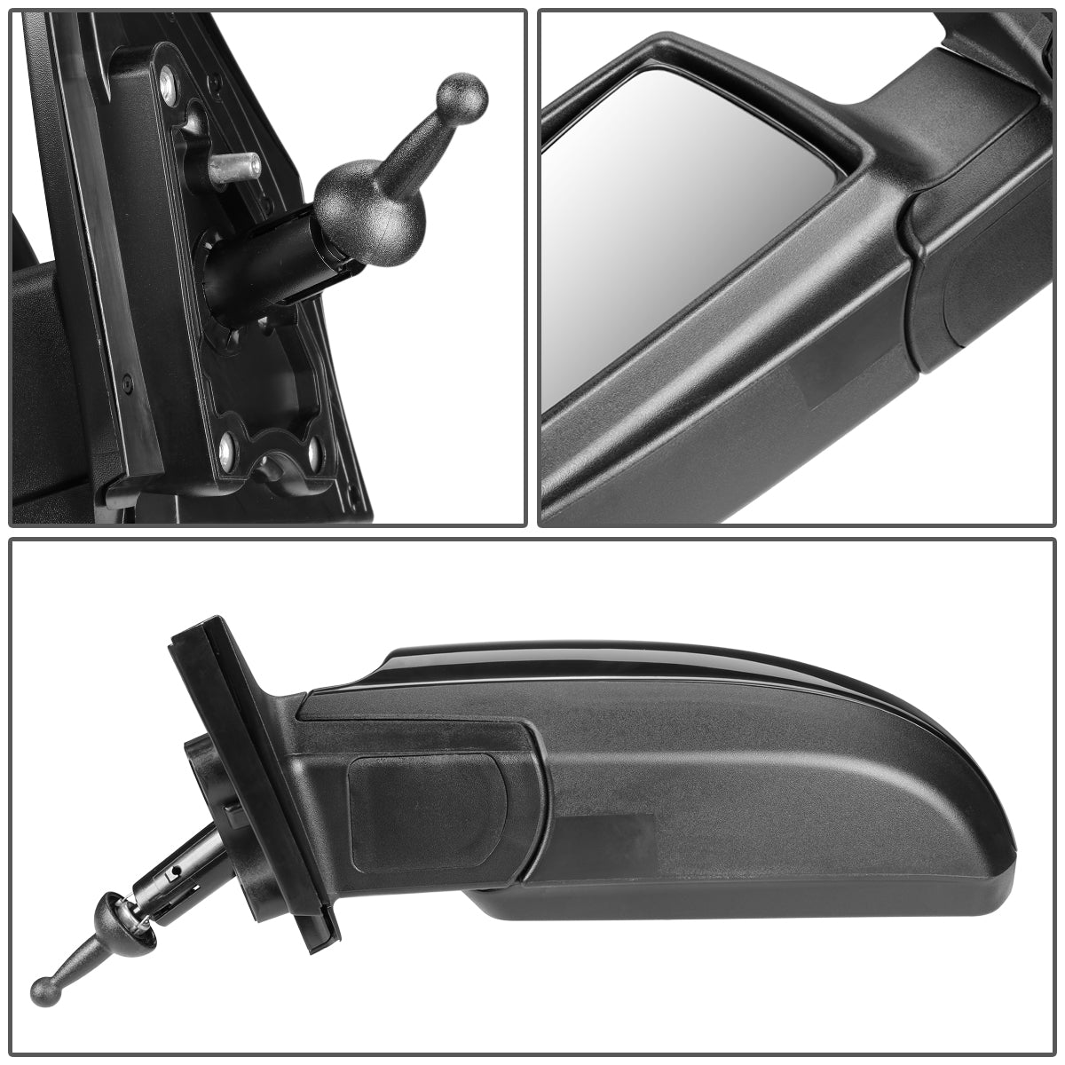 RETROVISOR MIRROR - OEM - 06-09 KIA RIO / 06-09 KIA RIO5 - MANUAL - PAINTABLE - BLACK - LEFT