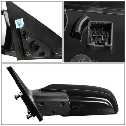 RETROVISOR MIRROR - OEM - 06-10 KIA OPTIMA / 06-10 KIA MAGENTIS - POWERED - HEATED - PAINTABLE - BLACK - LEFT