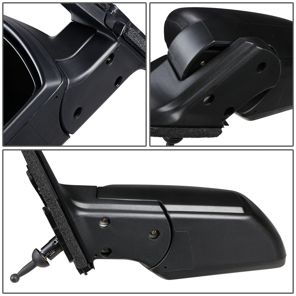 RETROVISOR MIRROR - OEM - 10-11 KIA SOUL - MANUAL - TEXTURED - BLACK - LEFT