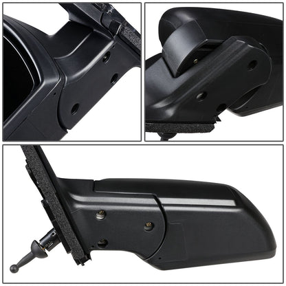 RETROVISOR MIRROR - OEM - 10-11 KIA SOUL - MANUAL - TEXTURED - BLACK - LEFT