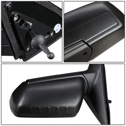 RETROVISOR MIRROR - OEM - 10-11 KIA SOUL - MANUAL - TEXTURED - BLACK - LEFT