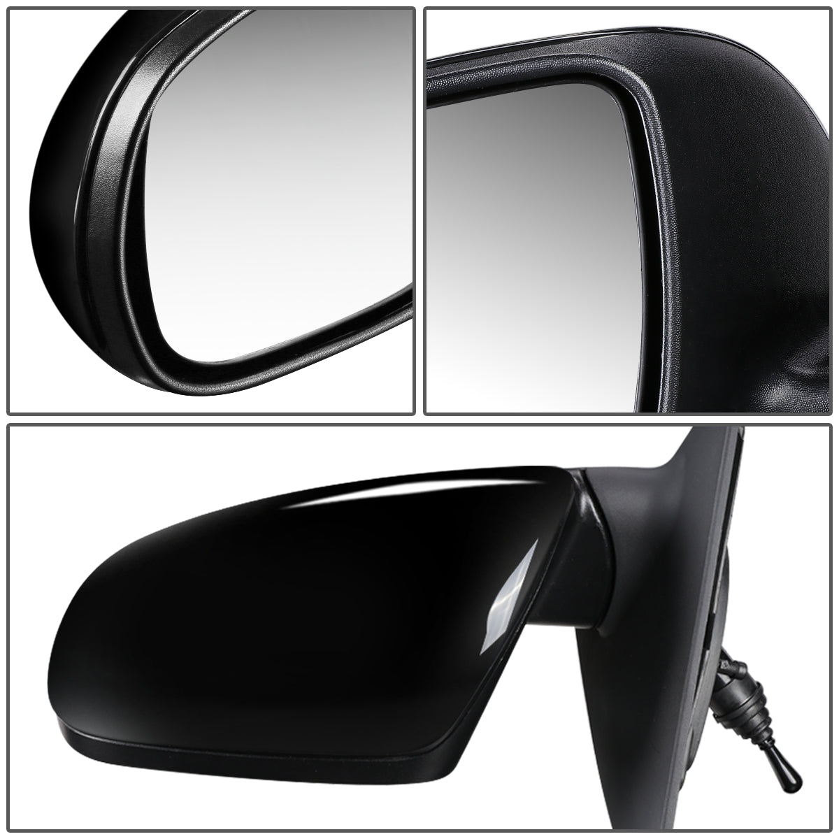RETROVISOR MIRROR - OEM - 10-13 KIA FORTE - MANUAL - PAINTABLE - BLACK - LEFT
