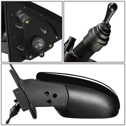 RETROVISOR MIRROR - OEM - 10-13 KIA FORTE - MANUAL - PAINTABLE - BLACK - LEFT