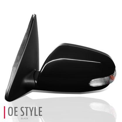 RETROVISOR MIRROR - OEM - 10-13 KIA FORTE - POWERED - HEATED - TEXTURED - BLACK - LEFT