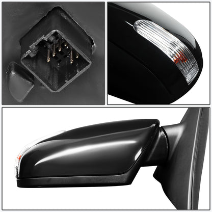 RETROVISOR MIRROR - OEM - 10-13 KIA FORTE - POWERED - HEATED - TEXTURED - BLACK - LEFT
