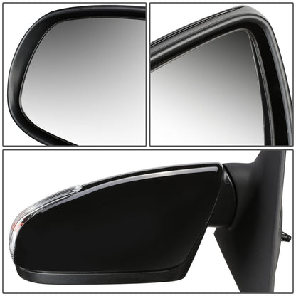 RETROVISOR MIRROR - OEM - 10-13 KIA FORTE KOUP - POWERED - HEATED - TEXTURED - BLACK - LEFT