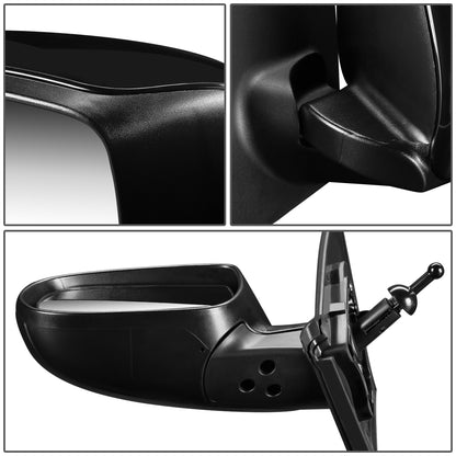 RETROVISOR MIRROR - OEM - 10-11 KIA RIO / 10-11 KIA RIO5 - MANUAL - TEXTURED - BLACK - LEFT