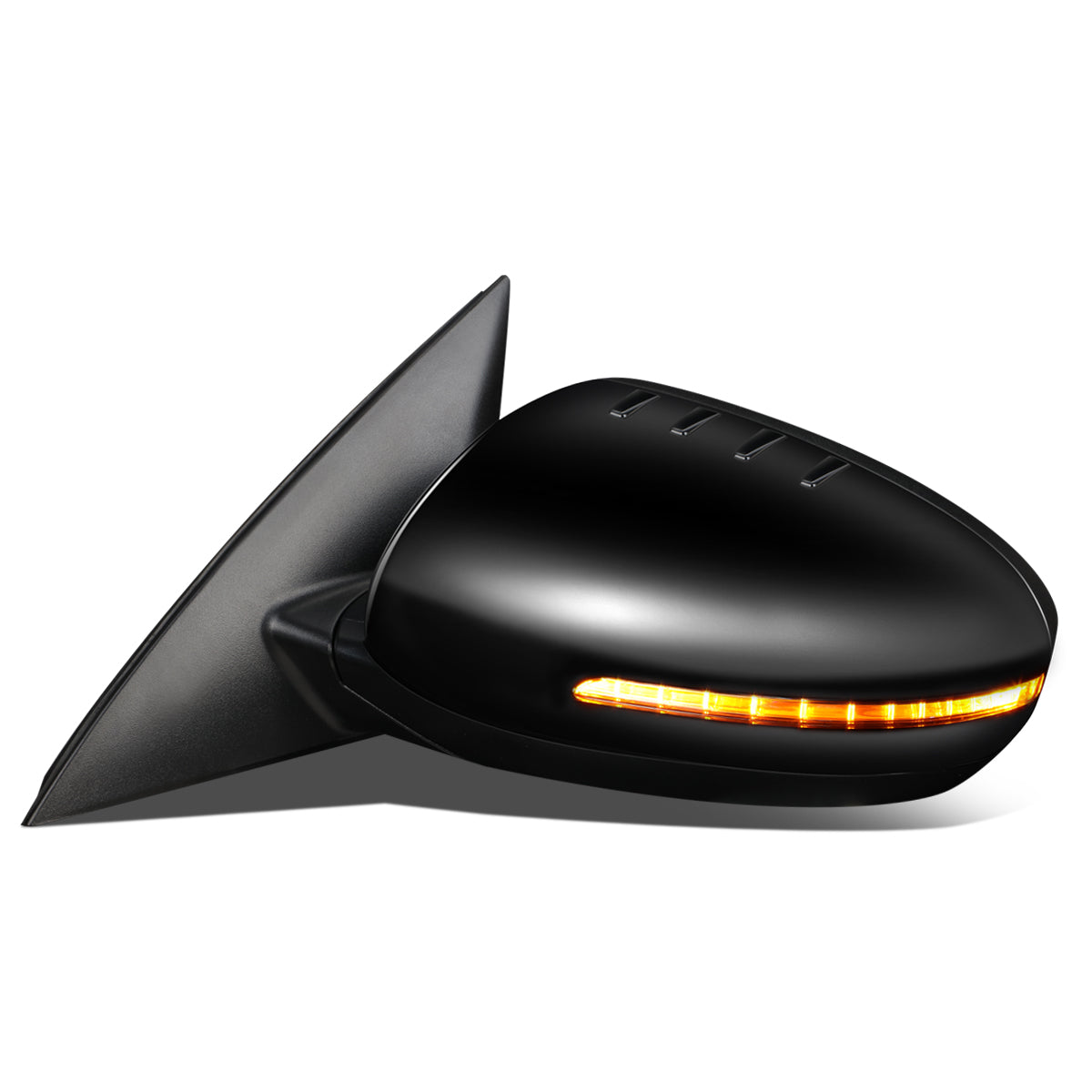 RETROVISOR MIRROR - OEM - 11-15 KIA OPTIMA - POWERED - HEATED - W/ SIGNAL LIGHT - FOLDING - BLACK MATERIAL - LEFT