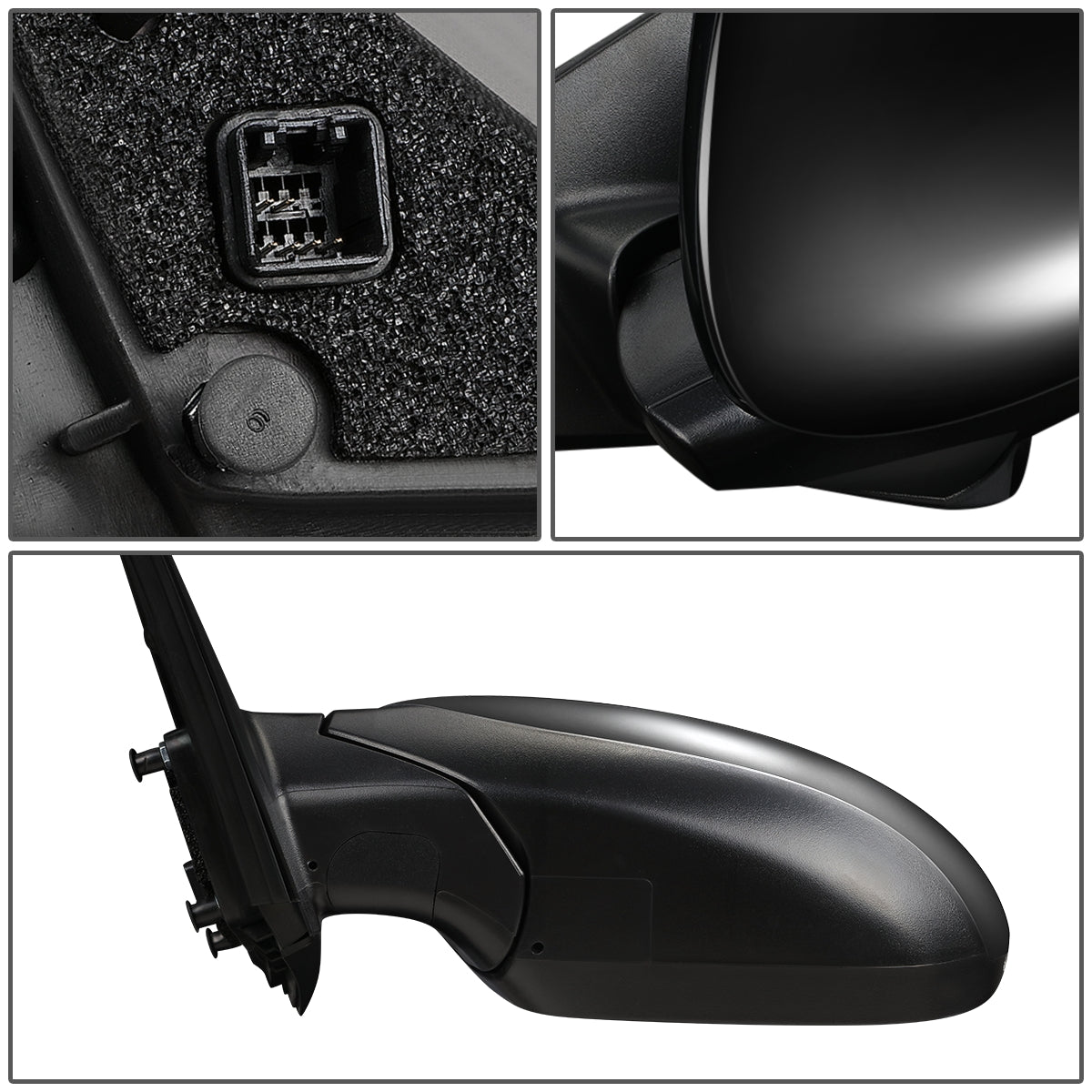 RETROVISOR MIRROR - OEM - 11-15 KIA OPTIMA - POWERED - HEATED - W/ SIGNAL LIGHT - FOLDING - BLACK MATERIAL - LEFT