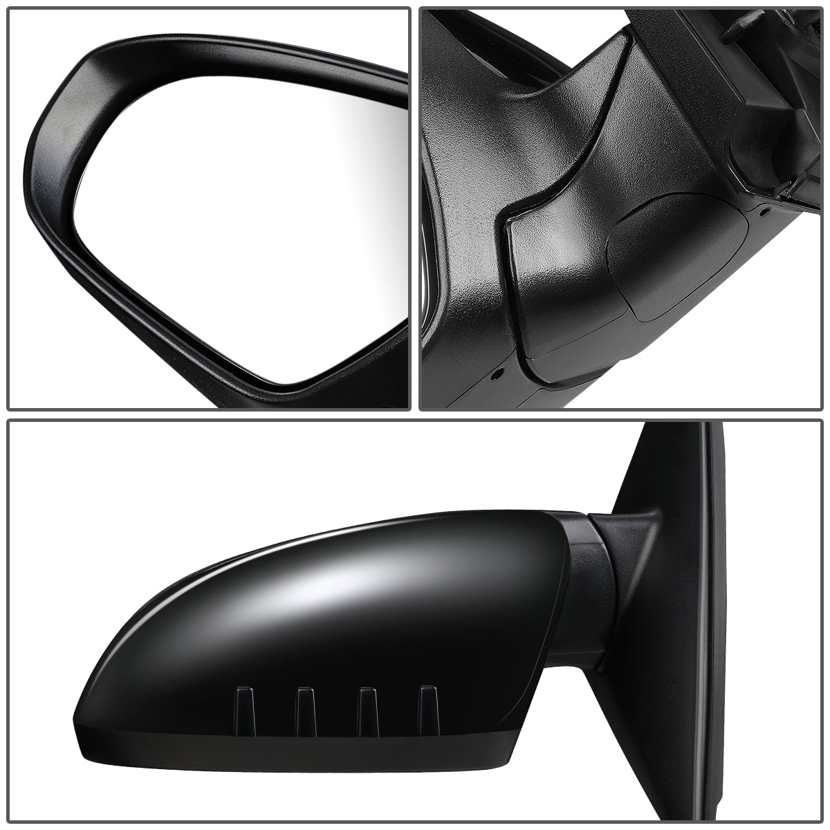 RETROVISOR MIRROR - OEM - 11-15 KIA OPTIMA - POWERED - HEATED - W/ SIGNAL LIGHT - FOLDING - BLACK MATERIAL - LEFT