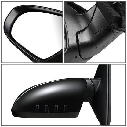 RETROVISOR MIRROR - OEM - 11-15 KIA OPTIMA - POWERED - HEATED - W/ SIGNAL LIGHT - FOLDING - BLACK MATERIAL - LEFT