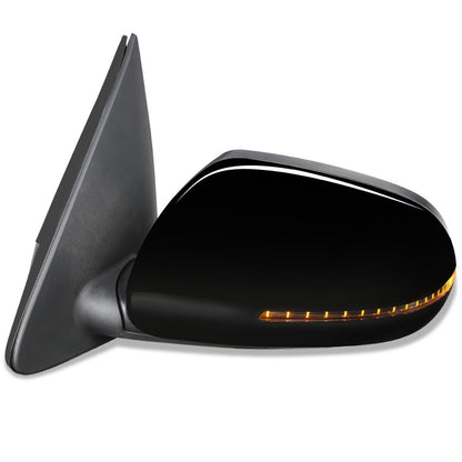 RETROVISOR MIRROR - OEM - 11-13 KIA FORTE - POWERED - HEATED - PAINTABLE - BLACK - LEFT