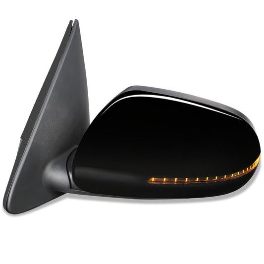 RETROVISOR MIRROR - OEM - 11-13 KIA FORTE - POWERED - HEATED - PAINTABLE - BLACK - LEFT