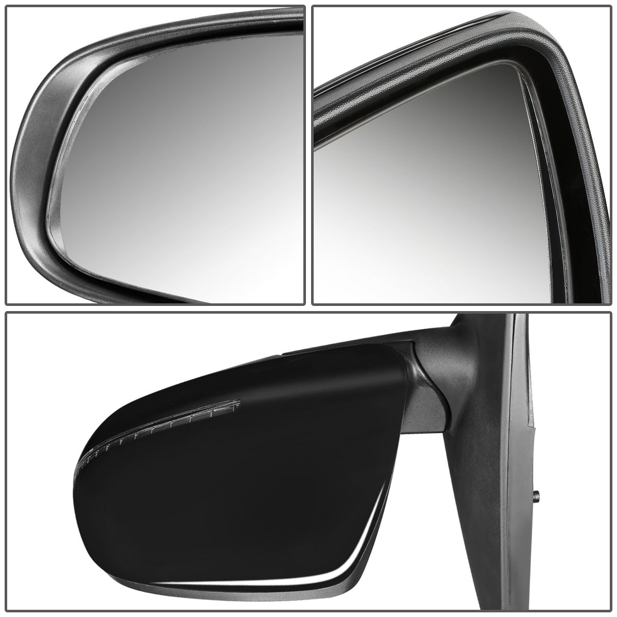 RETROVISOR MIRROR - OEM - 11-13 KIA FORTE - POWERED - HEATED - PAINTABLE - BLACK - LEFT