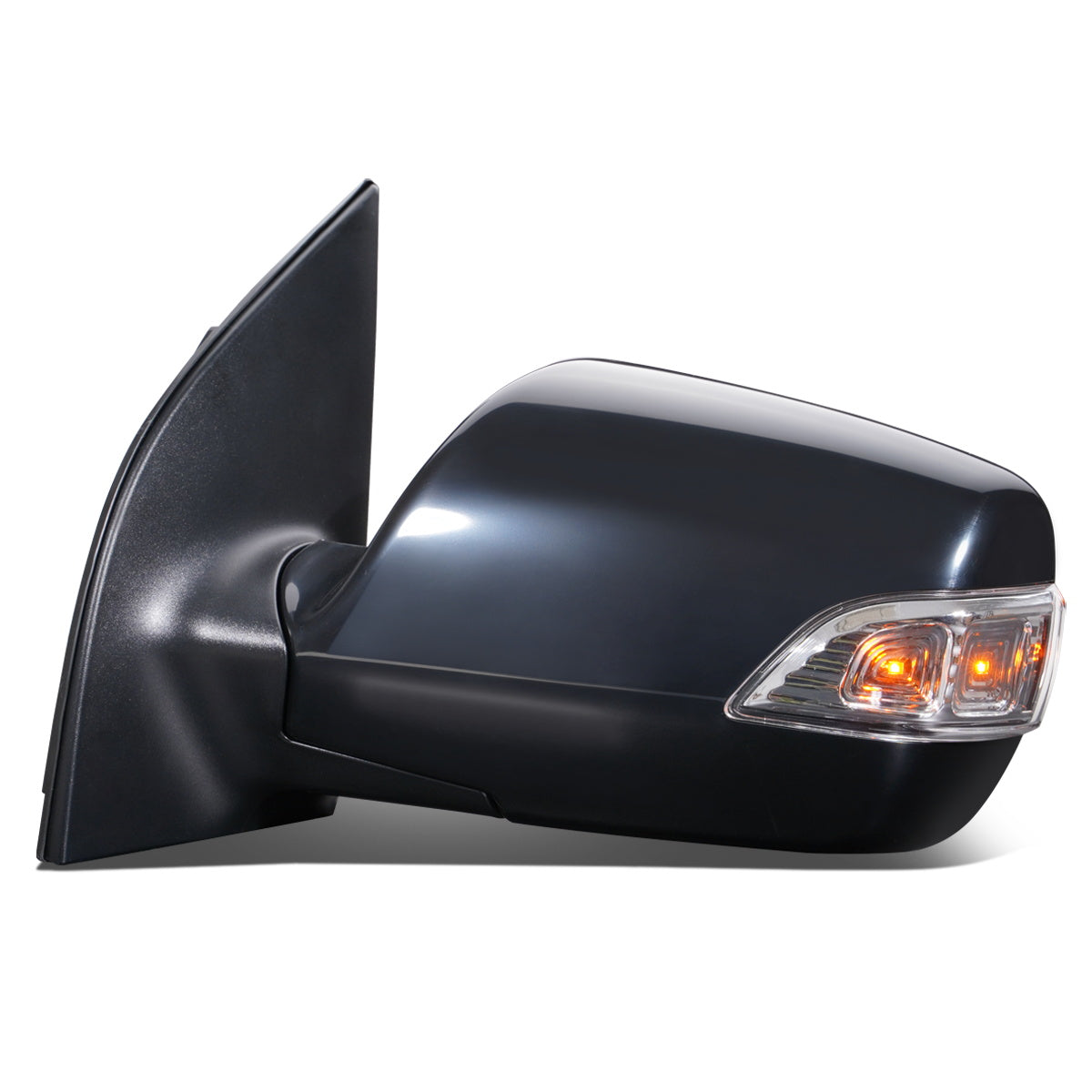 RETROVISOR MIRROR - OEM - 06-14 KIA SEDONA - POWERED - HEATED - W/ SIGNAL LIGHT - FOLDING - BLACK MATERIAL - LEFT