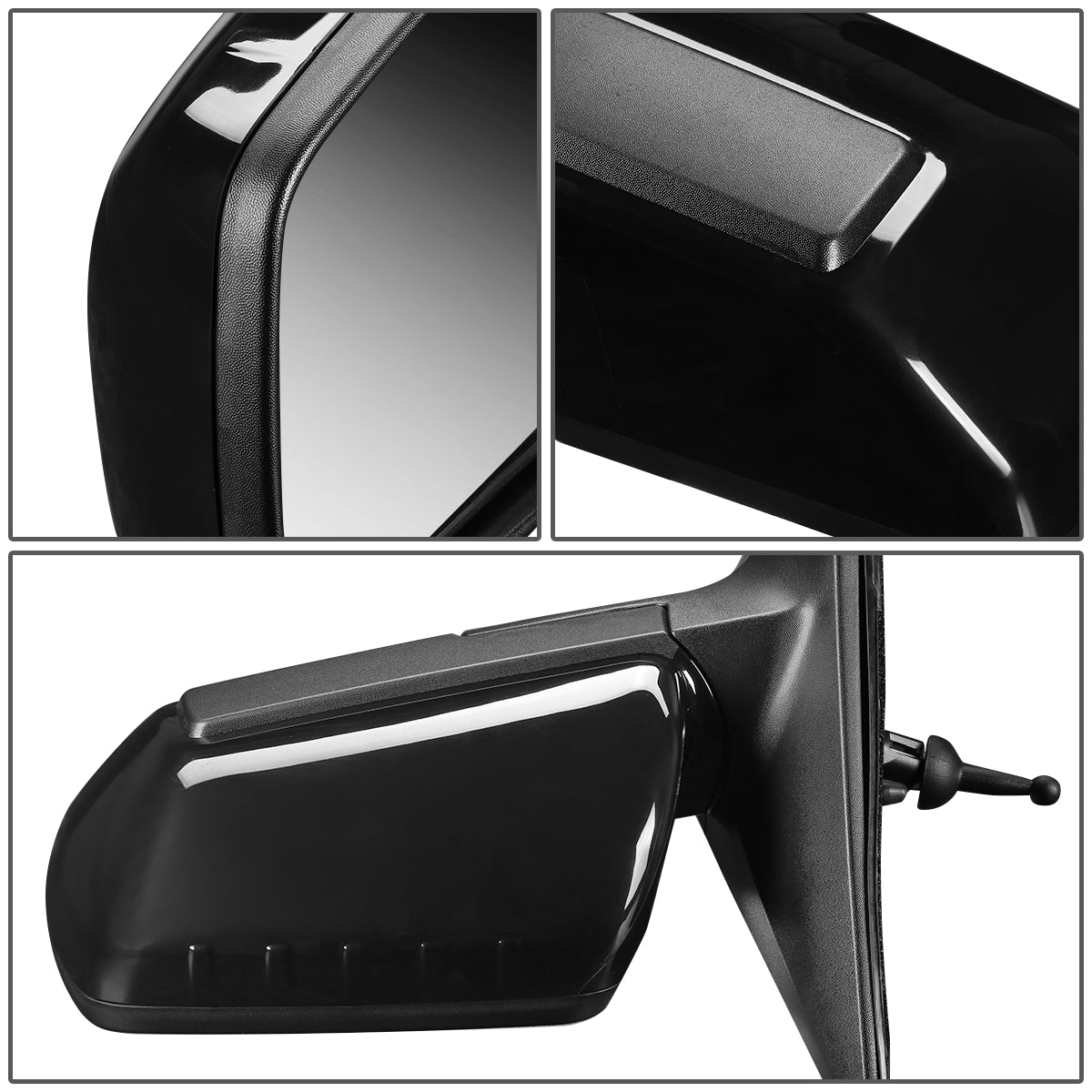 RETROVISOR MIRROR - OEM - 12-13 KIA SOUL - MANUAL - TEXTURED - BLACK - LEFT