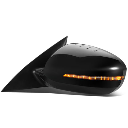 RETROVISOR MIRROR - OEM - 11-15 KIA OPTIMA - POWERED - HEATED - W/ SIGNAL LIGHT - POWER FOLDING - BLACK MATERIAL - LEFT
