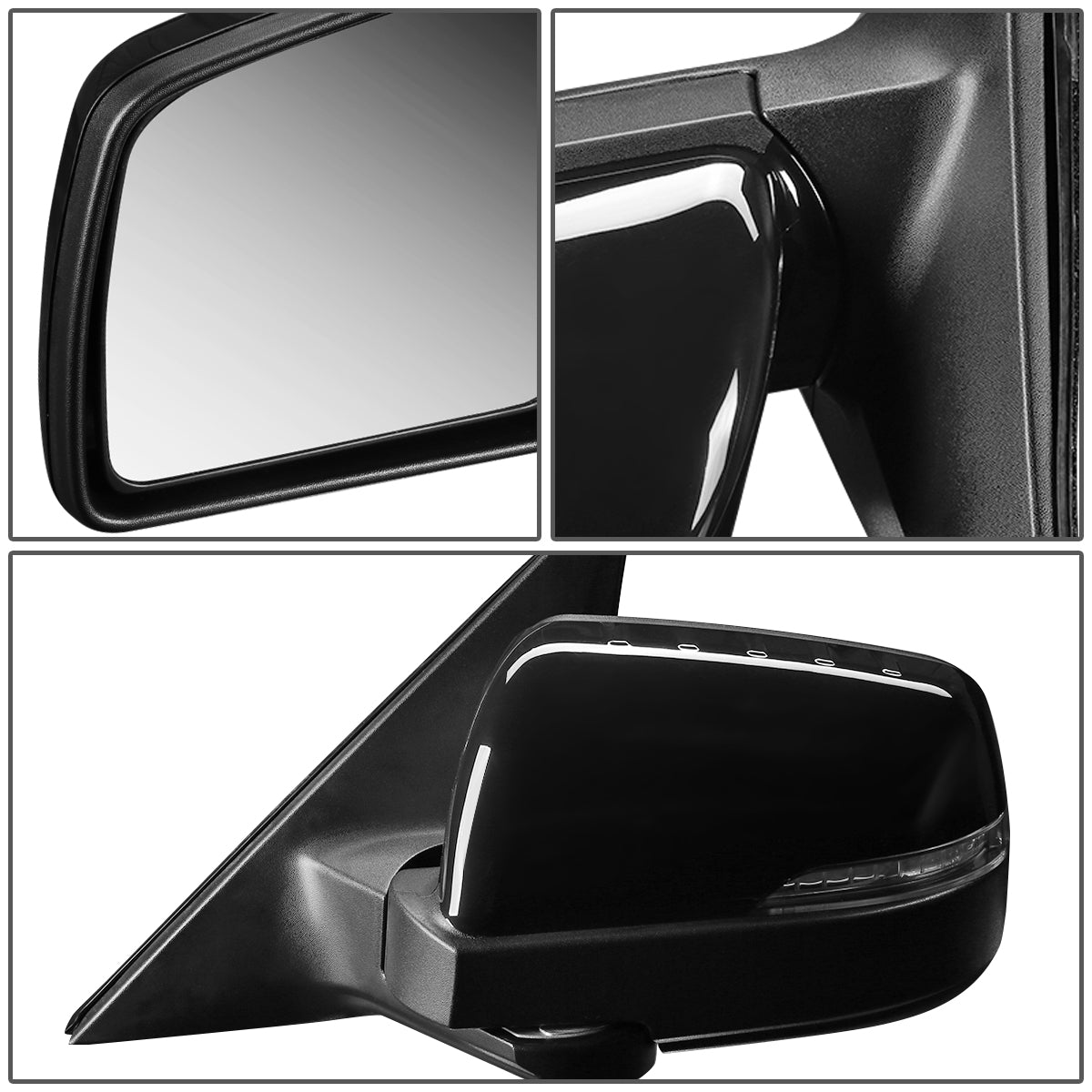 RETROVISOR MIRROR - OEM - 12-13 KIA SOUL - POWERED - HEATED - PAINTABLE - BLACK - LEFT