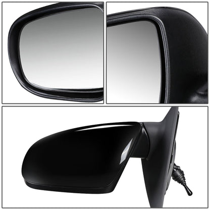 RETROVISOR MIRROR - OEM - 10-13 KIA FORTE KOUP - MANUAL - PAINTABLE - BLACK - LEFT