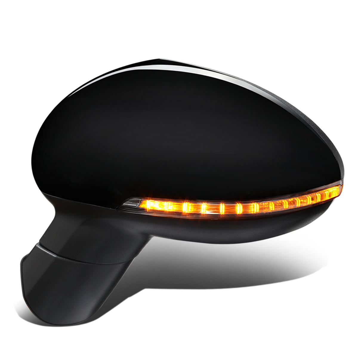 RETROVISOR MIRROR - OEM - 12-15 KIA RIO - POWERED - HEATED - W/ SIGNAL LIGHT - FOLDING - BLACK MATERIAL - LEFT