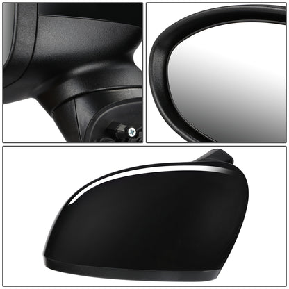 RETROVISOR MIRROR - OEM - 12-15 KIA RIO - POWERED - HEATED - FOLDING - BLACK MATERIAL - LEFT