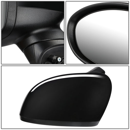 RETROVISOR MIRROR - OEM - 12-15 KIA RIO - POWERED - HEATED - FOLDING - BLACK MATERIAL - LEFT