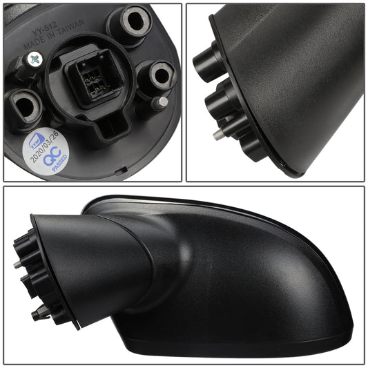 RETROVISOR MIRROR - OEM - 12-15 KIA RIO - POWERED - HEATED - FOLDING - BLACK MATERIAL - LEFT