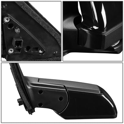 RETROVISOR MIRROR - OEM - 12-13 KIA SOUL - POWERED - PAINTABLE - BLACK - LEFT