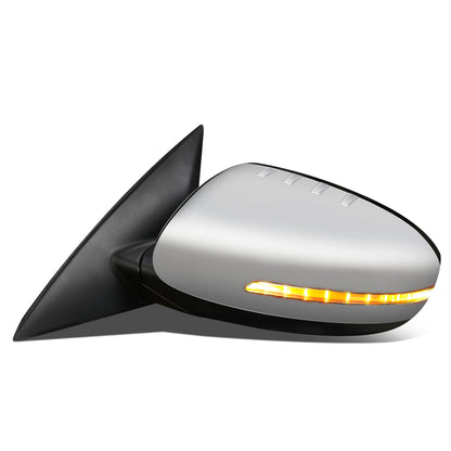 RETROVISOR MIRROR - OEM - 11-15 KIA OPTIMA - POWERED - HEATED - W/ SIGNAL LIGHT - CHROME COVER - LEFT