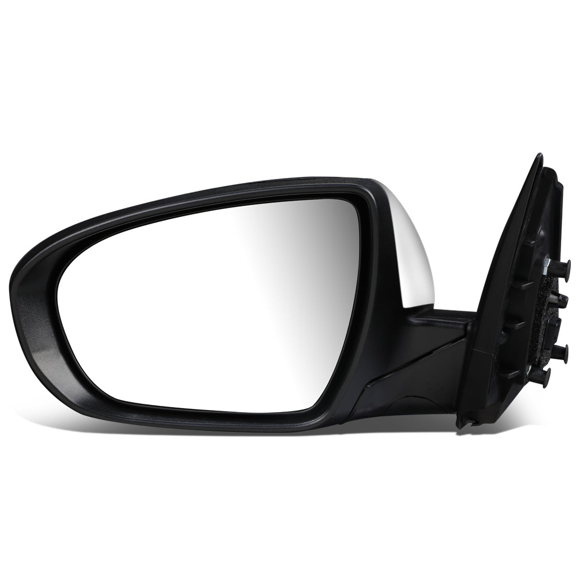 RETROVISOR MIRROR - OEM - 11-15 KIA OPTIMA - POWERED - HEATED - W/ SIGNAL LIGHT - CHROME COVER - LEFT