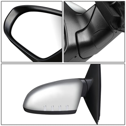 RETROVISOR MIRROR - OEM - 11-15 KIA OPTIMA - POWERED - HEATED - W/ SIGNAL LIGHT - CHROME COVER - LEFT