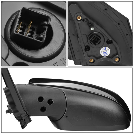 RETROVISOR MIRROR - OEM - 06-11 KIA RIO - POWERED - HEATED - W/ SIGNAL LIGHT - FOLDING - BLACK MATERIAL - LEFT