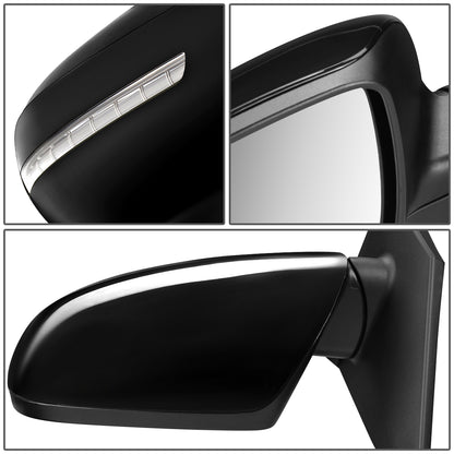 RETROVISOR MIRROR - OEM - 06-11 KIA RIO - POWERED - HEATED - W/ SIGNAL LIGHT - FOLDING - BLACK MATERIAL - LEFT