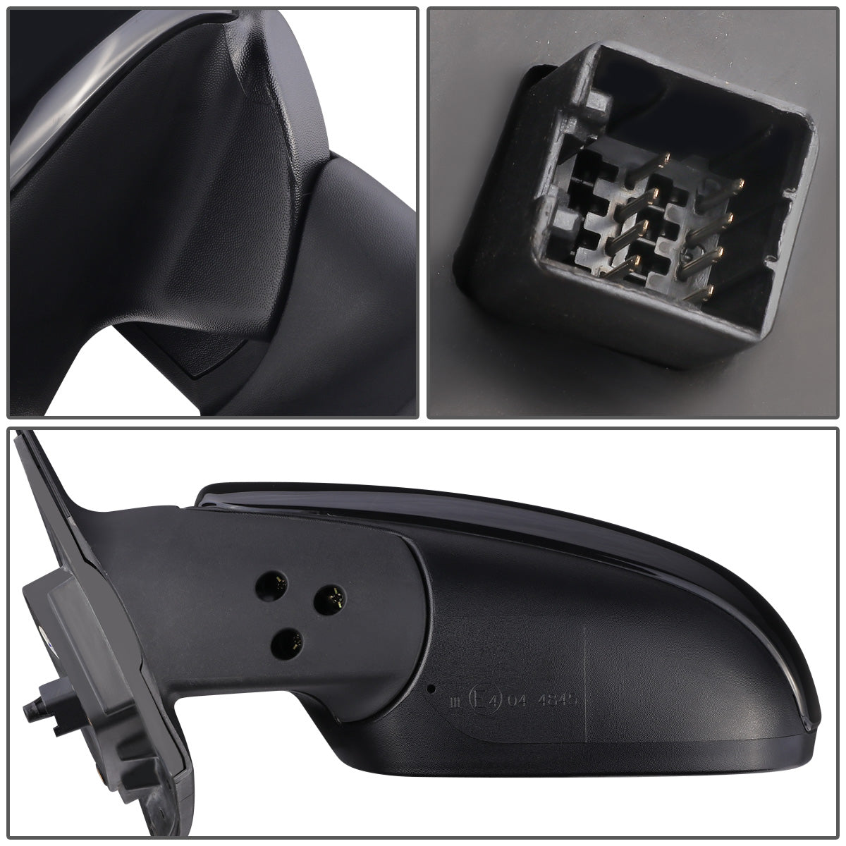 RETROVISOR MIRROR - OEM - 10-13 KIA FORTE, FORTE KOUP - POWERED - HEATED - W/ SIGNAL LIGHT - POWER FOLDING - BLACK MATERIAL - LEFT