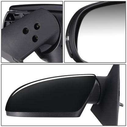 RETROVISOR MIRROR - OEM - 10-13 KIA FORTE, FORTE KOUP - POWERED - HEATED - W/ SIGNAL LIGHT - POWER FOLDING - BLACK MATERIAL - LEFT