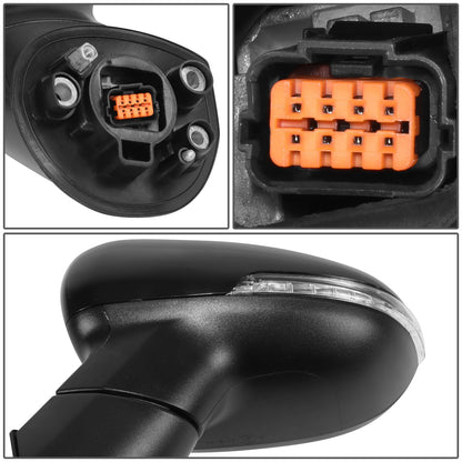 RETROVISOR MIRROR - OE STYLE - KIA RIO 14-17 - WITH POWER WITH HEATED GLASS WITH TURN SIGNAL - DRIVER SIDE - PAINT TO MATCH - BLACK