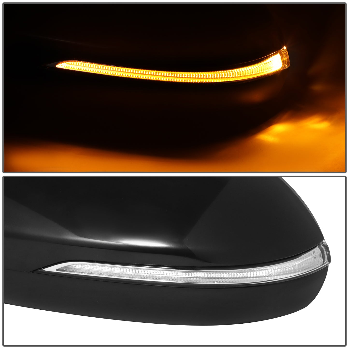 RETROVISOR MIRROR - OE STYLE - KIA OPTIMA 16-18 - WITH POWER FOLD WITH HEATED GLASS WITH MEMORY - WITHOUT HYBRID - DRIVER SIDE - PAINT TO MATCH - BLACK