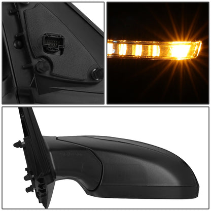 RETROVISOR MIRROR - OEM - 11-15 KIA OPTIMA - POWERED - HEATED - W/ SIGNAL LIGHT - W/ BSD - POWER FOLDING - BLACK MATERIAL - LEFT