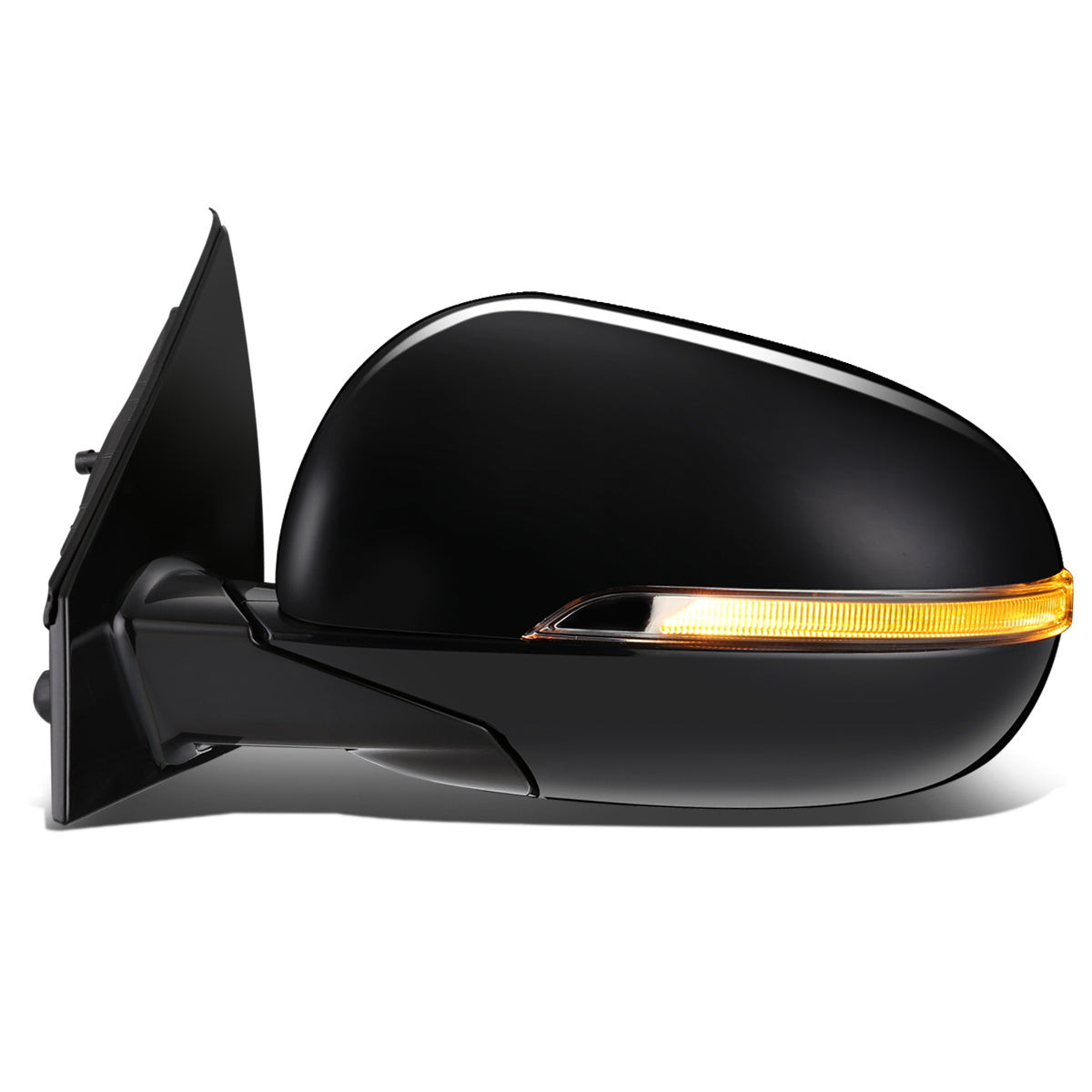 RETROVISOR MIRROR - OEM - 14-15 KIA SORENTO - POWERED - HEATED - W/ SIGNAL LIGHT - POWER FOLDING - BLACK MATERIAL - LEFT