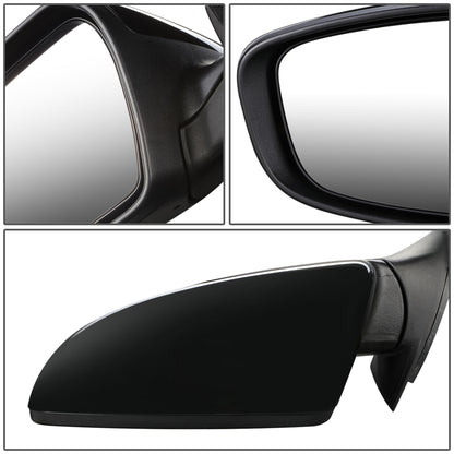 RETROVISOR MIRROR - OEM - 14-16 KIA FORTE, FORTE KOUP - POWERED - HEATED - FOLDING - BLACK MATERIAL - LEFT