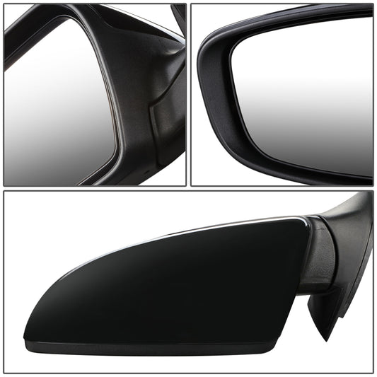 RETROVISOR MIRROR - OEM - 14-16 KIA FORTE, FORTE KOUP - POWERED - HEATED - FOLDING - BLACK MATERIAL - LEFT