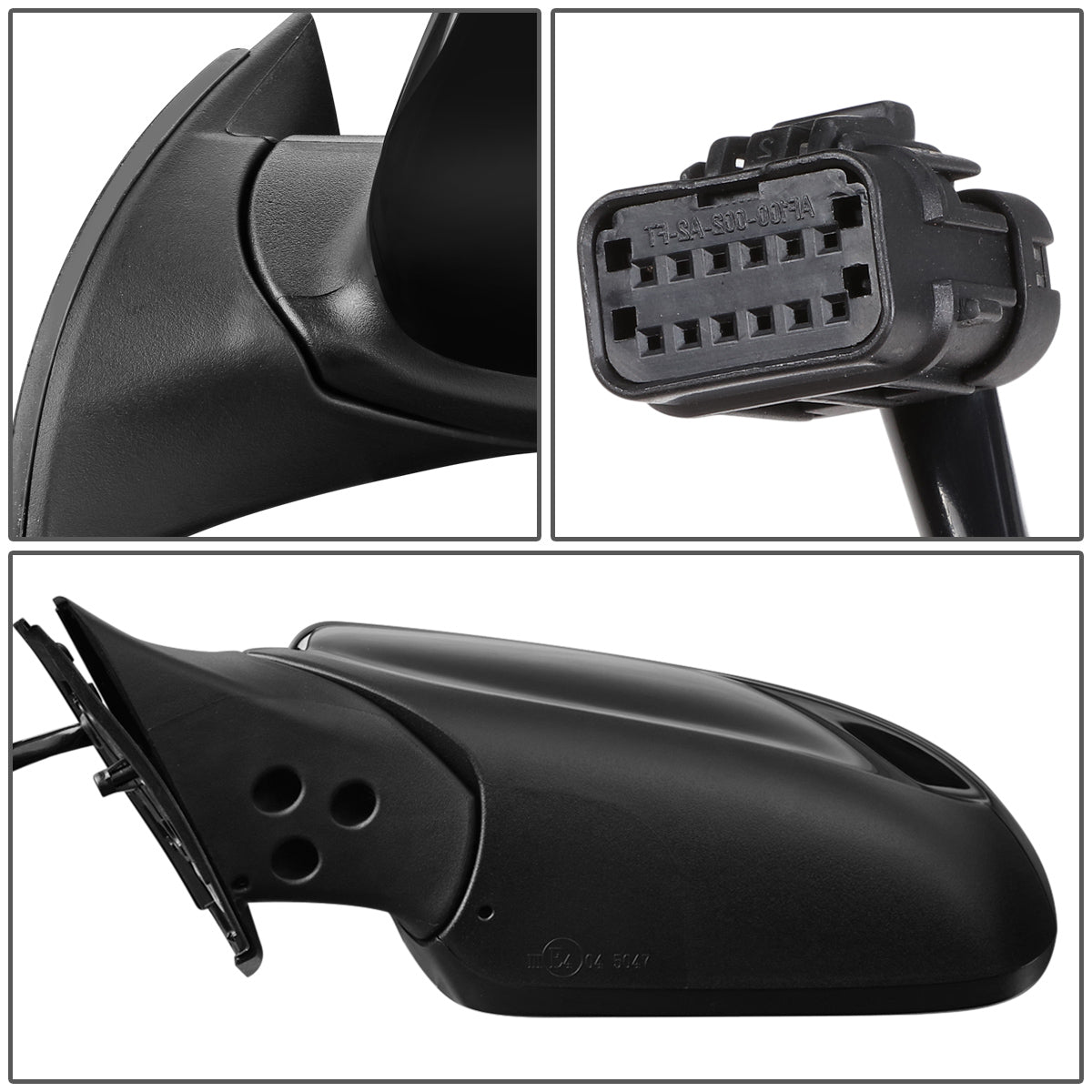 RETROVISOR MIRROR - OEM - 14-16 KIA FORTE, FORTE KOUP - POWERED - HEATED - FOLDING - BLACK MATERIAL - LEFT