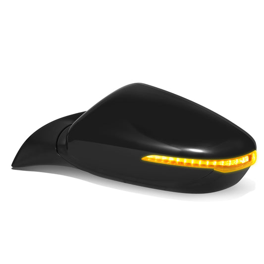 RETROVISOR MIRROR - OE STYLE - KIA FORTE 17-18 - WITH POWER FOLD WITH HEATED GLASS WITH TURN SIGNAL - DRIVER SIDE - PAINT TO MATCH - BLACK