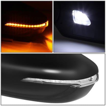 RETROVISOR MIRROR - OE STYLE - KIA FORTE 2017-2018 - WITH POWER FOLD WITH HEATED GLASS WITH TURN SIGNAL WITH BLIND SPOT - DRIVER LEFT SIDE - BLACK