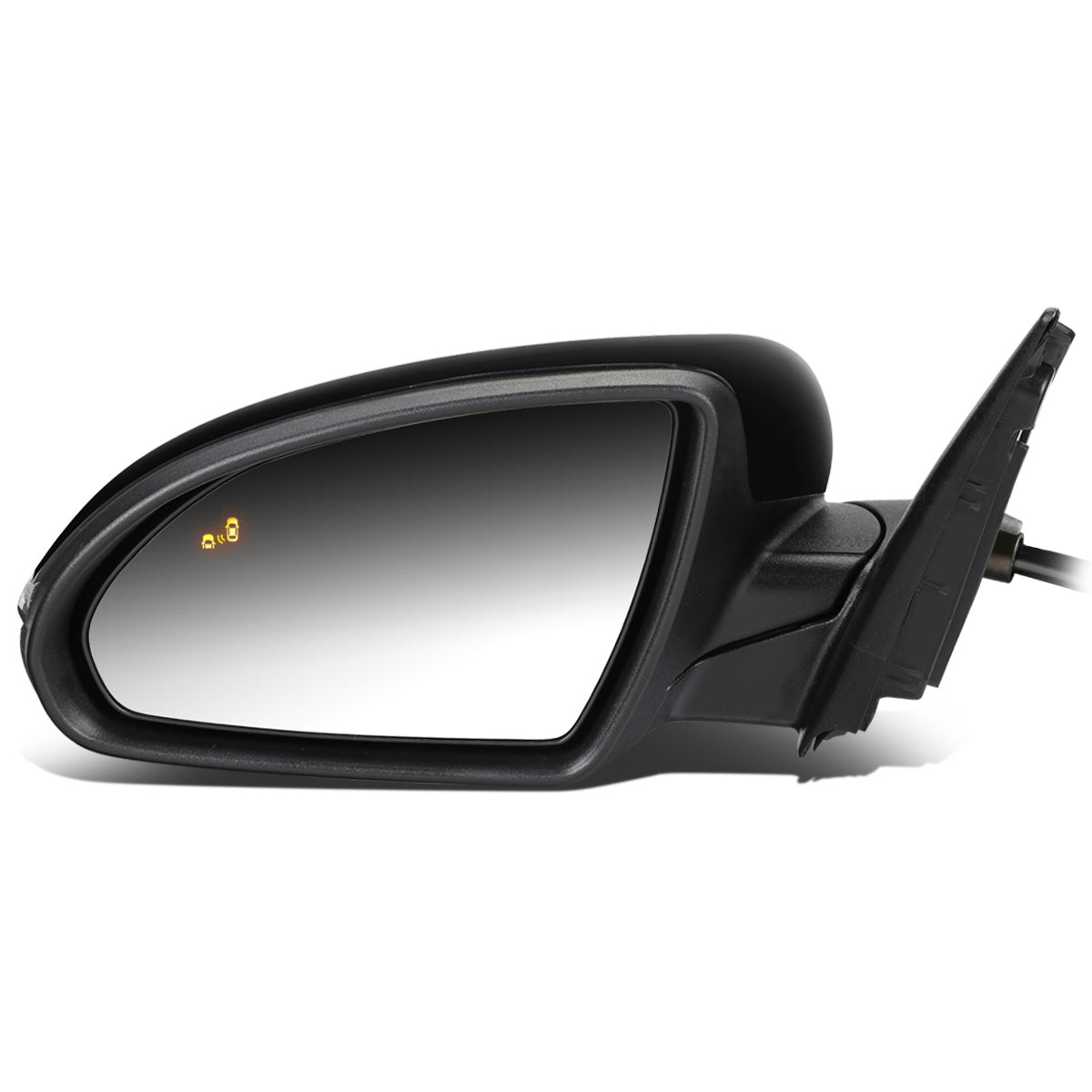 RETROVISOR MIRROR - OEM - 11-15 KIA OPTIMA - POWERED - HEATED - W/ SIGNAL LIGHT - W/ BSD - FOLDING - BLACK MATERIAL - LEFT