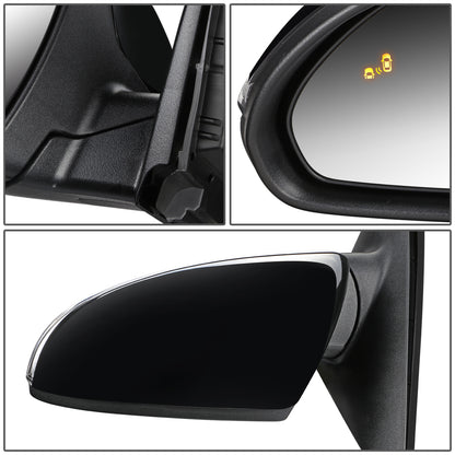 RETROVISOR MIRROR - OEM - 11-15 KIA OPTIMA - POWERED - HEATED - W/ SIGNAL LIGHT - W/ BSD - FOLDING - BLACK MATERIAL - LEFT